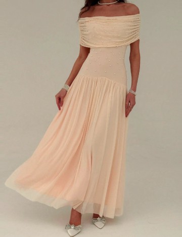 Rochie lunga SHEIN, crem
