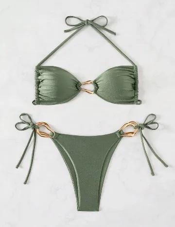 Costum de baie SHEIN, verde