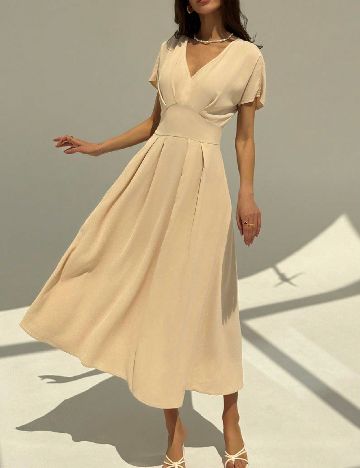 Rochie medie SHEIN, crem