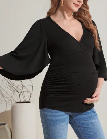 Bluza SHEIN Maternity, negru
