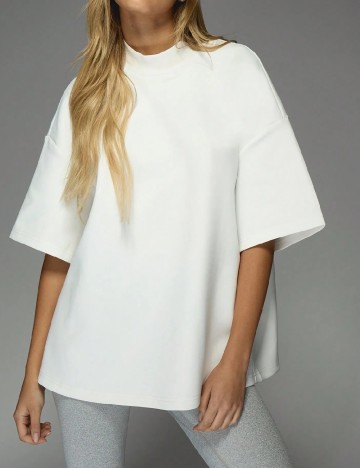 Tricou Oversize Missguided, alb
