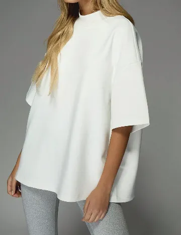 Tricou Oversize Missguided, alb