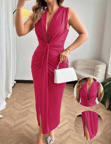 Rochie lunga SHEIN CURVE, roz