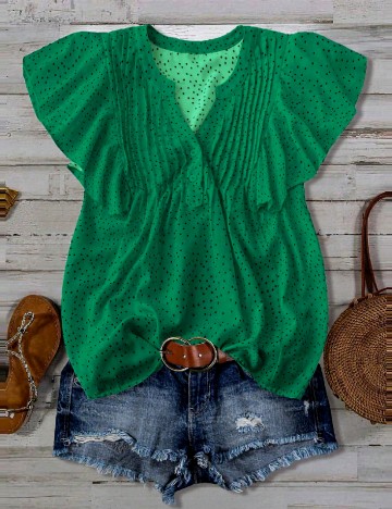 Bluza SHEIN CURVE, verde