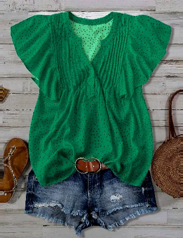 Bluza SHEIN CURVE, verde