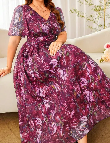 Rochie lunga SHEIN CURVE, pruna