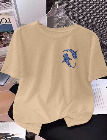 Tricou SHEIN, maro deschis