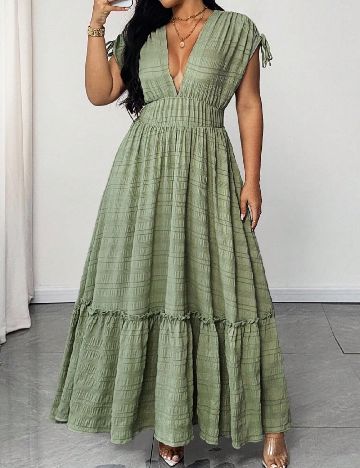 Rochie lunga SHEIN CURVE, verde