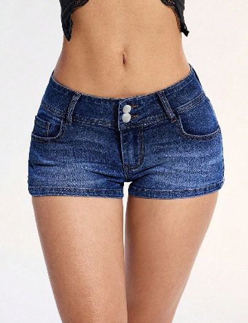 Pantaloni scurti SHEIN CURVE, bleumarin