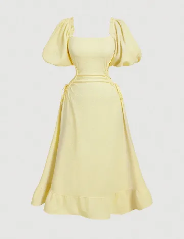 Rochie medie SHEIN CURVE, galben