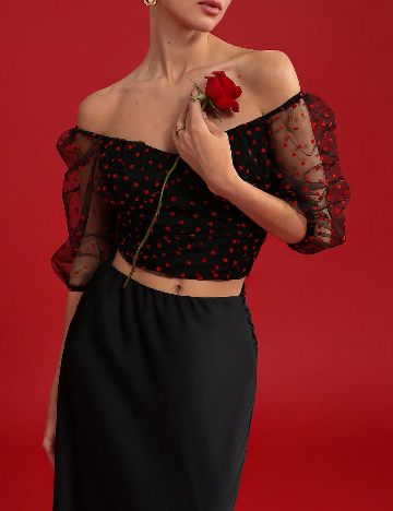 Top SHEIN, negru