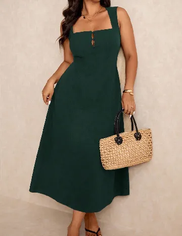 Rochie medie SHEIN CURVE, verde