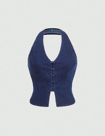 Top SHEIN CURVE, bleumarin