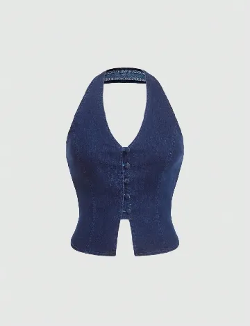 Top SHEIN CURVE, bleumarin