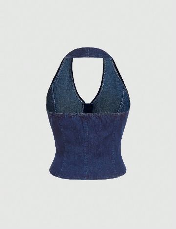 Top SHEIN CURVE, bleumarin