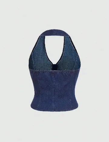 Top SHEIN CURVE, bleumarin