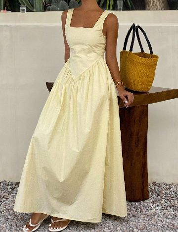 Rochie lunga Dazy, galben