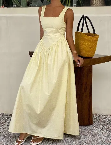 Rochie lunga Dazy, galben
