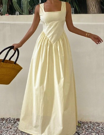 Rochie lunga Dazy, galben