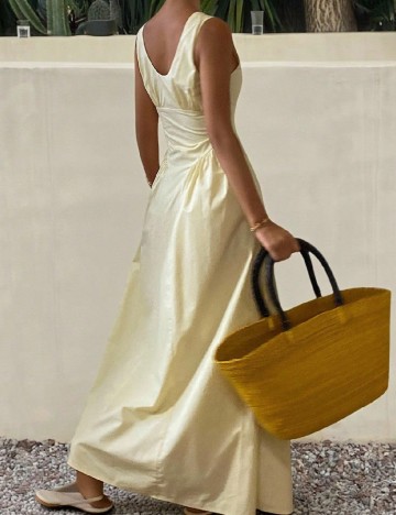 Rochie lunga Dazy, galben