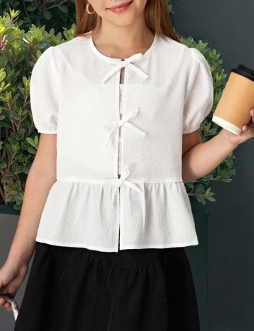Bluza Shein Kids, alb