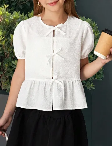 Bluza Shein Kids, alb