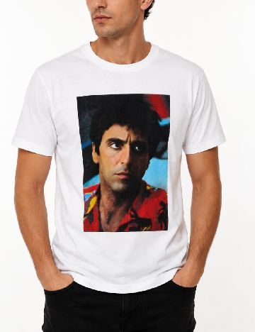 Tricou Oversize Bershka, alb