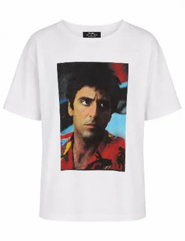 Tricou Oversize Bershka, alb