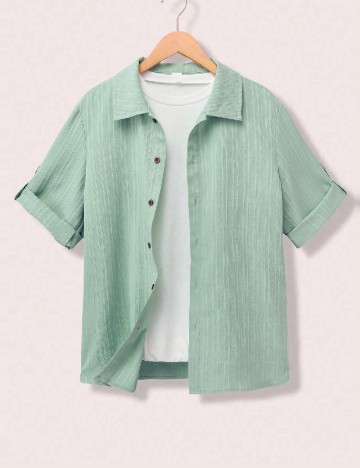 Camasa Shein Kids, verde