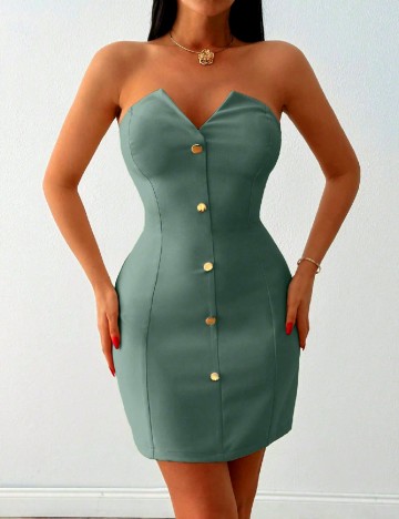 Rochie scurta SHEIN, verde