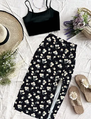 Compleu SHEIN, negru/alb
