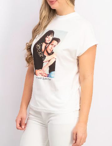 Tricou Bershka, alb