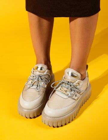 Adidasi Luvishoes, crem