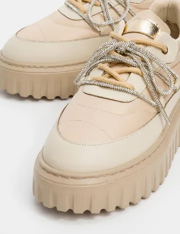 Adidasi Luvishoes, crem