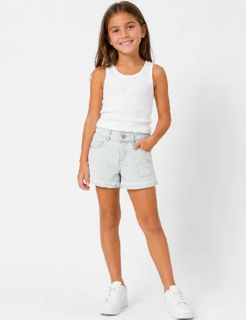 Pantaloni scurti Zara, albastru deschis