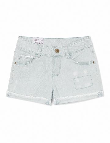 Pantaloni scurti Zara, albastru deschis