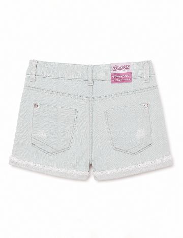 Pantaloni scurti Zara, albastru deschis