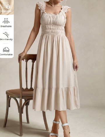 Rochie medie SHEIN, crem