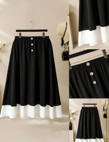 Fusta SHEIN CURVE, negru