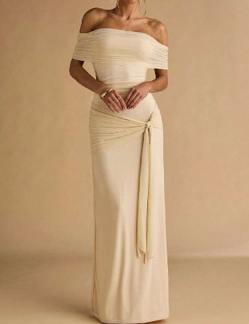 Rochie lunga SHEIN, crem