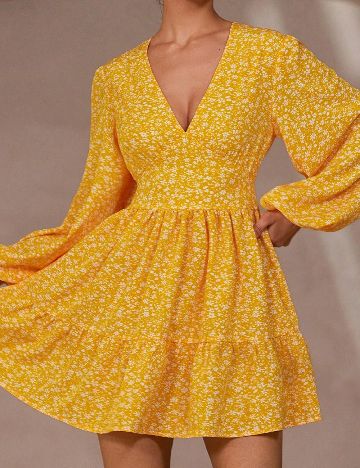 Rochie scurta SHEIN, galben