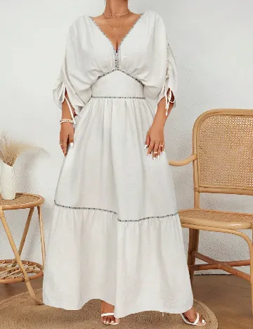 Rochie lunga SHEIN CURVE, ecru