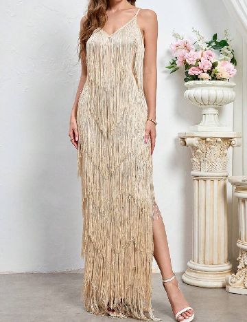 Rochie lunga SHEIN, crem