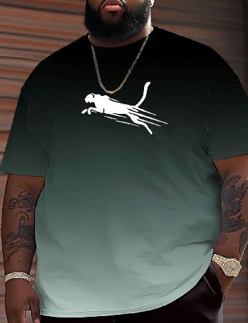 Tricou SHEIN Plus Size Men, mix culori