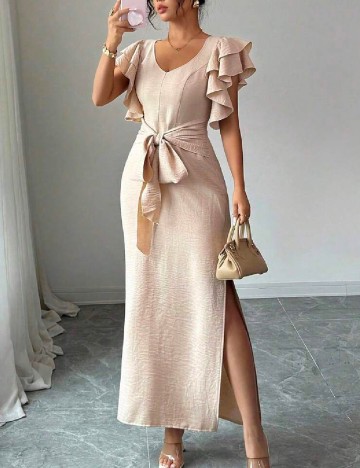 Rochie lunga SHEIN, crem