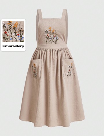 Rochie medie Romwe, maro