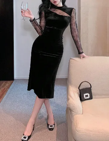 Rochie medie Dazy, negru