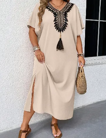 Rochie medie SHEIN CURVE, crem