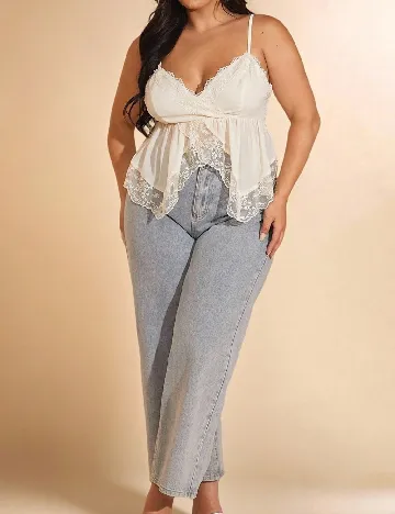 Top SHEIN CURVE, ecru