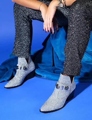 Botine Luvishoes, argintiu